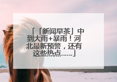 「新闻早茶」中到大雨+暴雨！河北最新预警，还有这些热点……