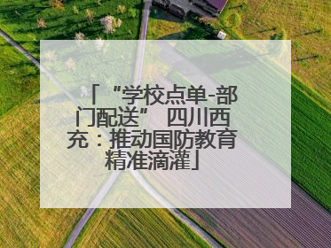 “学校点单-部门配送” 四川西充：推动国防教育精准滴灌