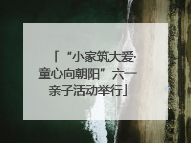 “小家筑大爱·童心向朝阳”六一亲子活动举行