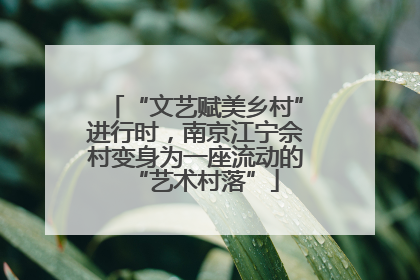 “文艺赋美乡村”进行时，南京江宁佘村变身为一座流动的“艺术村落”