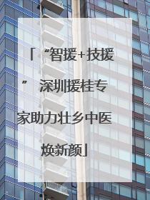 “智援+技援” 深圳援桂专家助力壮乡中医焕新颜