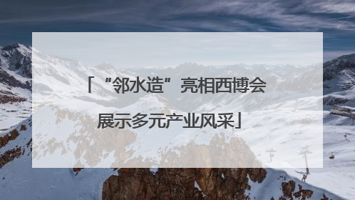 “邻水造”亮相西博会 展示多元产业风采