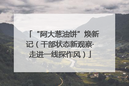 “阿大葱油饼”焕新记（干部状态新观察·走进一线探作风）