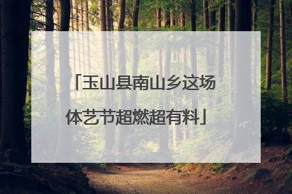 玉山县南山乡这场体艺节超燃超有料