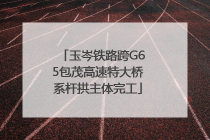 玉岑铁路跨G65包茂高速特大桥系杆拱主体完工