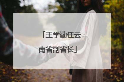 王学勤任云南省副省长