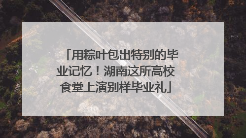 用粽叶包出特别的毕业记忆！湖南这所高校食堂上演别样毕业礼