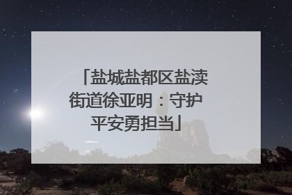 盐城盐都区盐渎街道徐亚明：守护平安勇担当