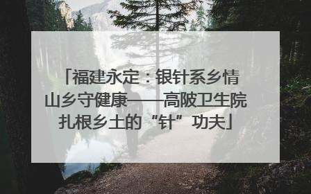 福建永定：银针系乡情 山乡守健康——高陂卫生院扎根乡土的“针”功夫