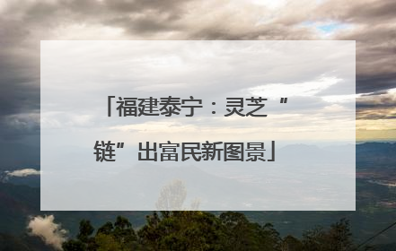 福建泰宁：灵芝“链”出富民新图景