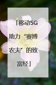 移动5G助力“赛博农夫”的致富经