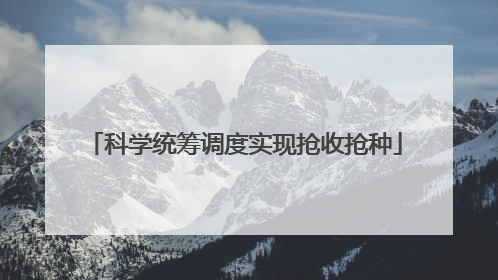 科学统筹调度实现抢收抢种