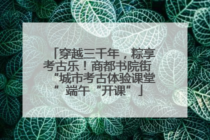 穿越三千年，粽享考古乐！商都书院街“城市考古体验课堂”端午“开课”