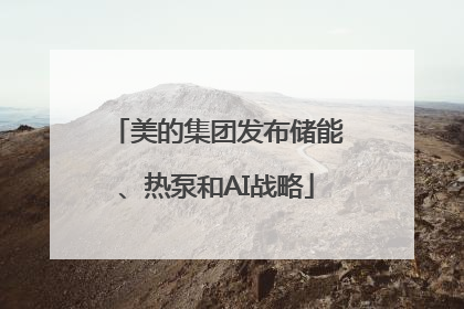 美的集团发布储能、热泵和AI战略