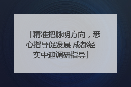 精准把脉明方向，悉心指导促发展 成都经实中迎调研指导
