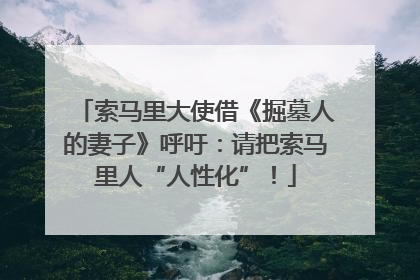 索马里大使借《掘墓人的妻子》呼吁：请把索马里人“人性化”！