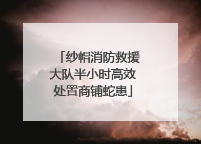 纱帽消防救援大队半小时高效处置商铺蛇患