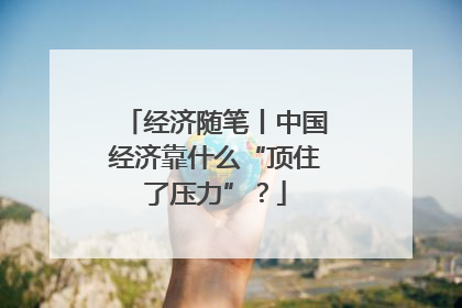 经济随笔丨中国经济靠什么“顶住了压力”？