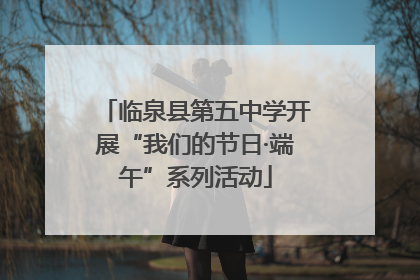 临泉县第五中学开展“我们的节日·端午”系列活动