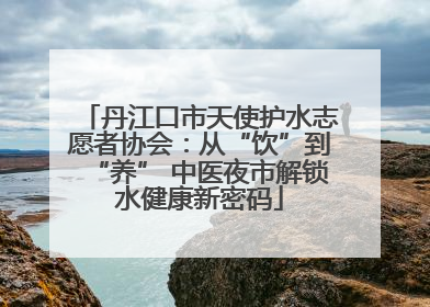 丹江口市天使护水志愿者协会：从“饮”到“养” 中医夜市解锁水健康新密码