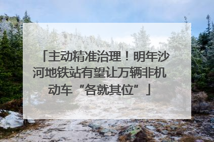主动精准治理！明年沙河地铁站有望让万辆非机动车“各就其位”