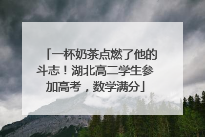 一杯奶茶点燃了他的斗志！湖北高二学生参加高考，数学满分