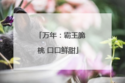 万年：霸王脆桃 口口鲜甜