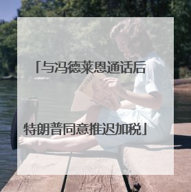 与冯德莱恩通话后 特朗普同意推迟加税