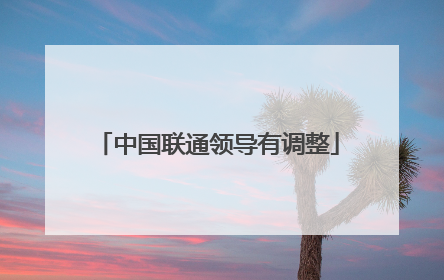 中国联通领导有调整