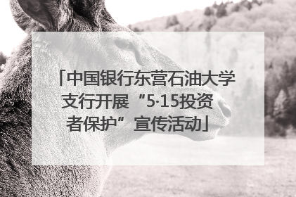 中国银行东营石油大学支行开展“5·15投资者保护”宣传活动