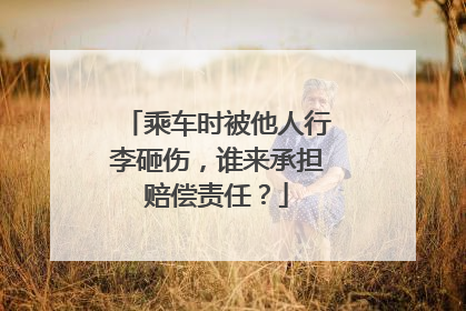 乘车时被他人行李砸伤，谁来承担赔偿责任？