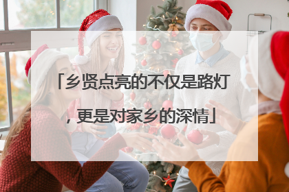 乡贤点亮的不仅是路灯，更是对家乡的深情
