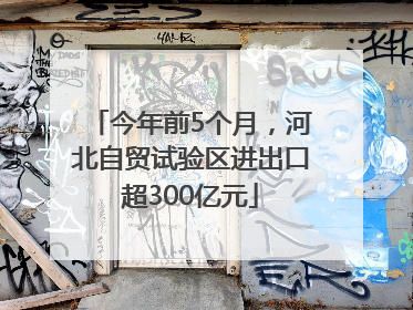 今年前5个月，河北自贸试验区进出口超300亿元