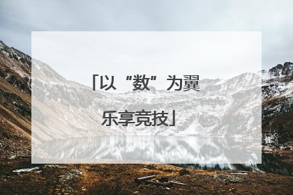 以“数”为翼 乐享竞技