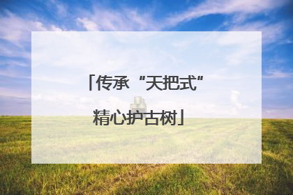 传承“天把式” 精心护古树