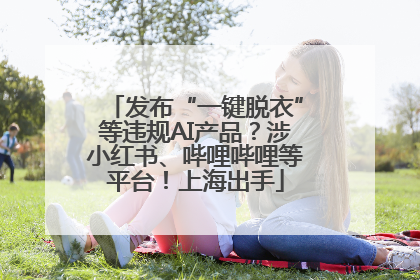 发布“一键脱衣”等违规AI产品？涉小红书、哔哩哔哩等平台！上海出手