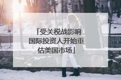 受关税战影响 国际投资人开始重估美国市场