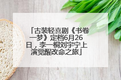 古装轻喜剧《书卷一梦》定档6月26日，李一桐刘宇宁上演觉醒改命之旅