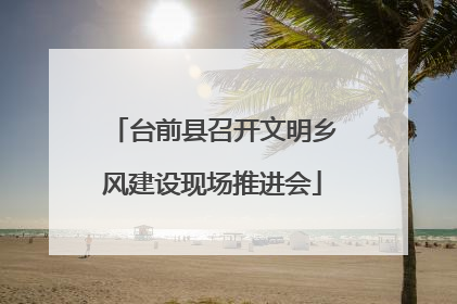 台前县召开文明乡风建设现场推进会