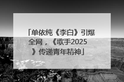 单依纯《李白》引爆全网，《歌手2025》传递青年精神