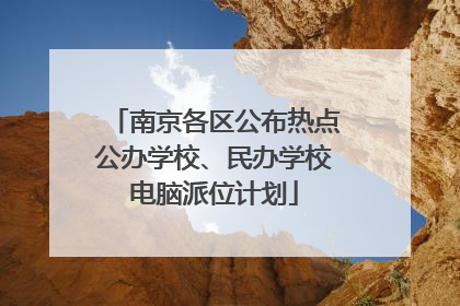 南京各区公布热点公办学校、民办学校电脑派位计划