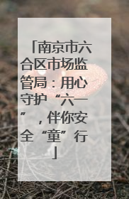 南京市六合区市场监管局：用心守护“六一”，伴你安全“童”行