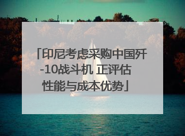 印尼考虑采购中国歼-10战斗机 正评估性能与成本优势
