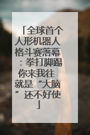 全球首个人形机器人格斗赛落幕：拳打脚踢你来我往 就是“大脑”还不好使