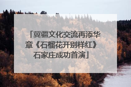 冀疆文化交流再添华章《石榴花开别样红》石家庄成功首演