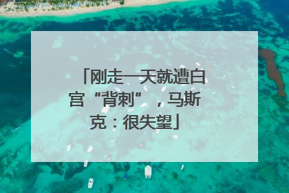 刚走一天就遭白宫“背刺”，马斯克：很失望
