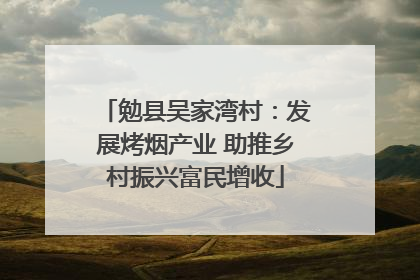 勉县吴家湾村：发展烤烟产业 助推乡村振兴富民增收
