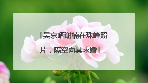 吴京晒谢楠在珠峰照片，隔空向其求婚