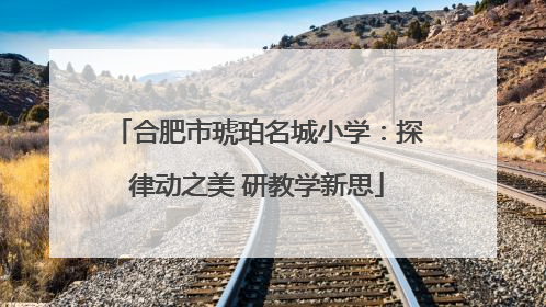 合肥市琥珀名城小学：探律动之美 研教学新思