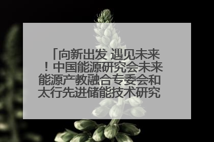 向新出发 遇见未来！中国能源研究会未来能源产教融合专委会和太行先进储能技术研究院在保定成立